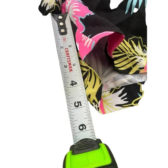 FOCO Black Floral Print Tropical Drawstring Shorts Size Large - Picture 7 of 9